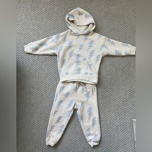 Cotton On Kids Lightning Bolt Sweatshirt and Sweatpants set- 3T